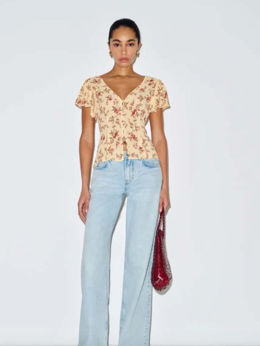 Reformation Ramona Top Yellow - Size 8 - Picture 2 of 8